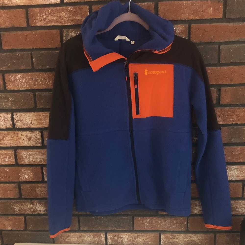 Cotopaxi Vibrant Blue and Orange Jacket